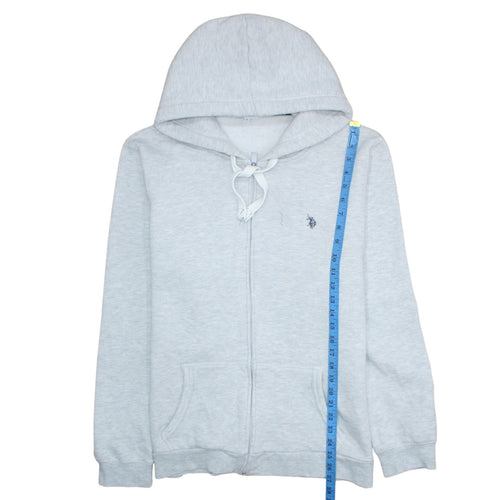 U.S. Polo Assn. Men's Grey Full Zip Hoodie Size L Casual Fleece