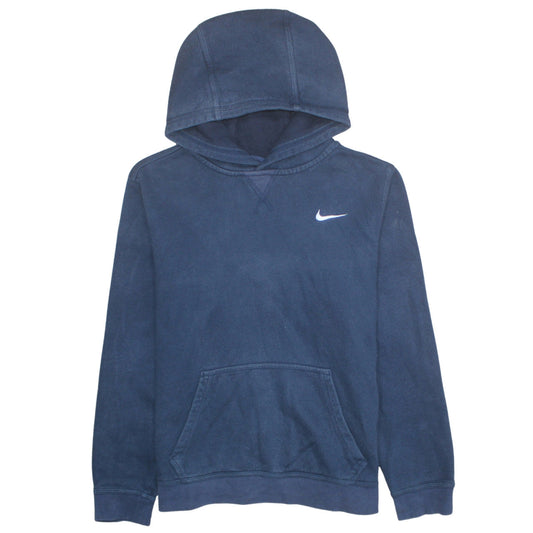 Nike Boys Navy Pullover Hoodie XL 13-15 Years Cotton Blend Logo Sweatshirt