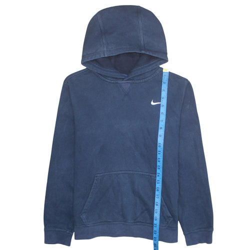 Nike Boys Navy Pullover Hoodie XL 13-15 Years Cotton Blend Logo Sweatshirt