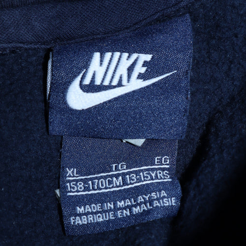 Nike Boys Navy Pullover Hoodie XL 13-15 Years Cotton Blend Logo Sweatshirt