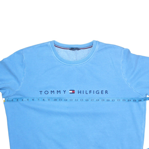 Tommy Hilfiger Men's Blue 2XL Pullover Sweatshirt Classic Logo Crew Neck