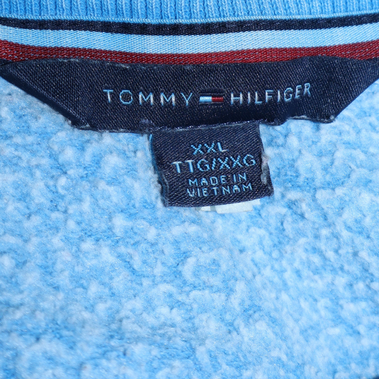 Tommy Hilfiger Men's Blue 2XL Pullover Sweatshirt Classic Logo Crew Neck