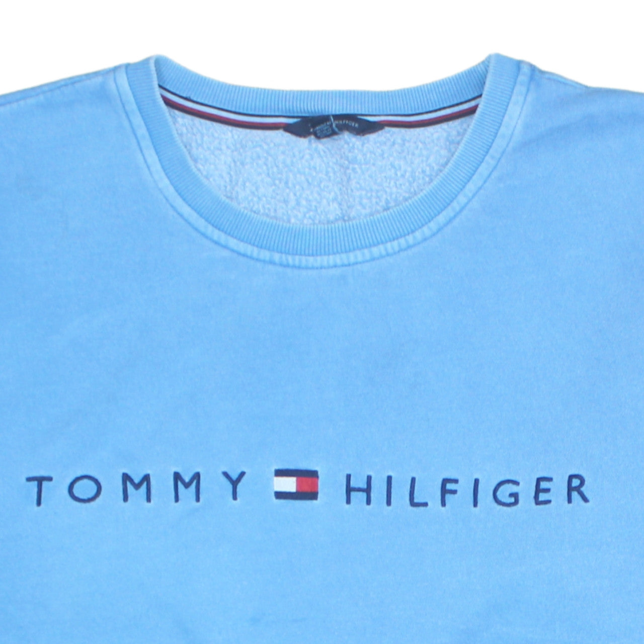 Tommy Hilfiger Men's Blue 2XL Pullover Sweatshirt Classic Logo Crew Neck
