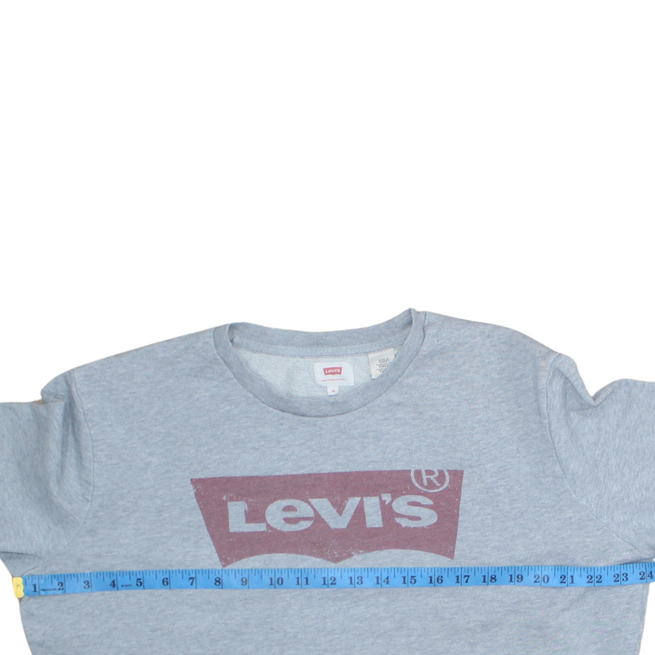 Levi's Men's Grey Crew Neck Logo Sweatshirt M Regular Fit