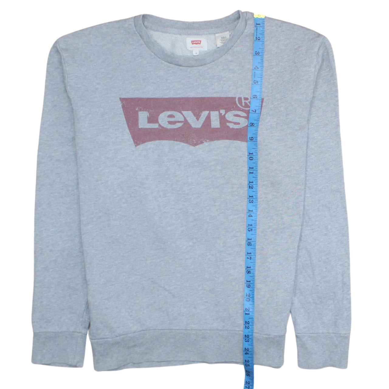 Levi's Men's Grey Crew Neck Logo Sweatshirt M Regular Fit