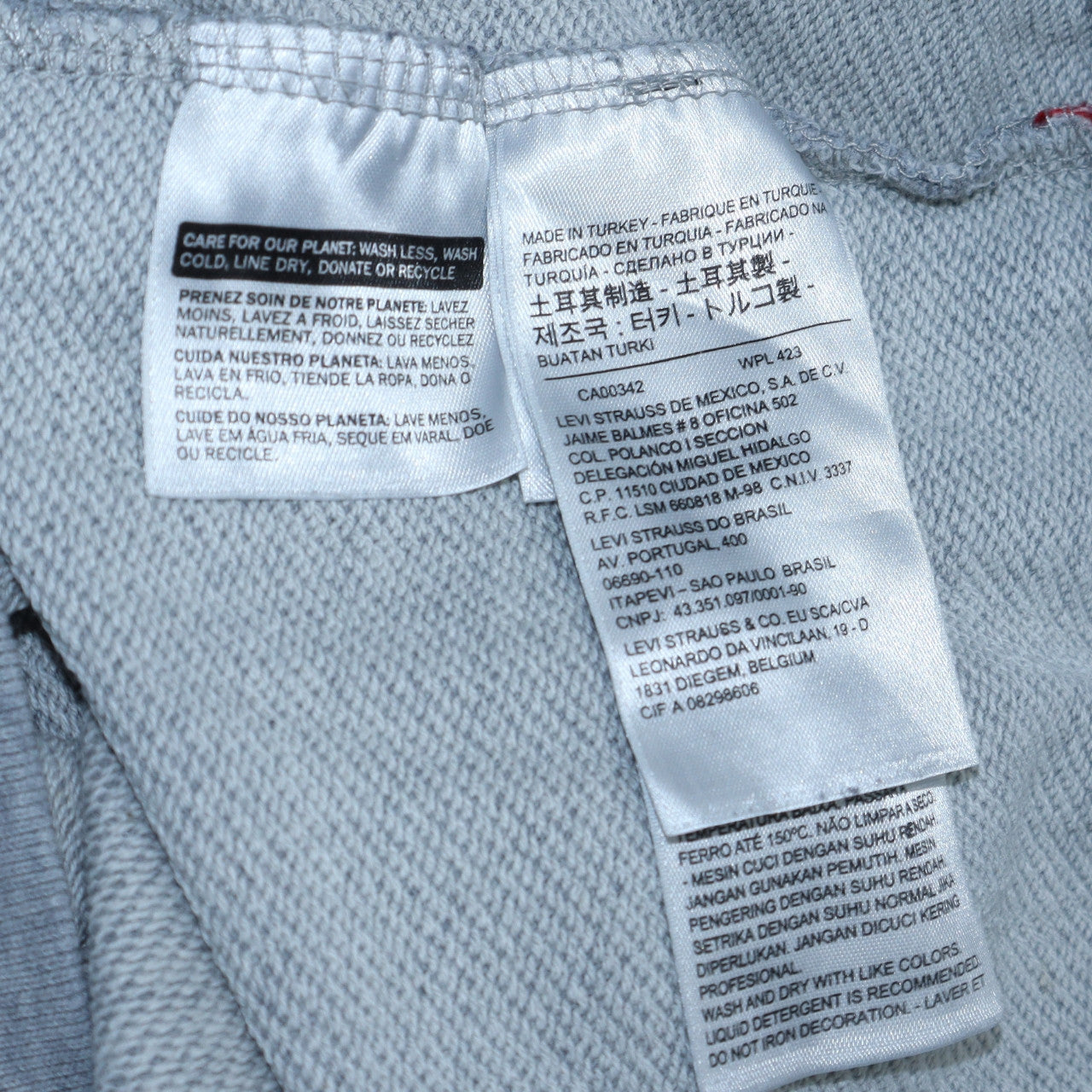 Levi's Men's Grey Crew Neck Logo Sweatshirt M Regular Fit