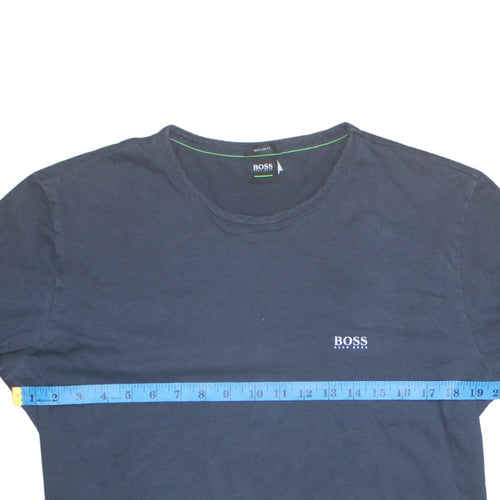 Hugo Boss Men's Blue Long Sleeve Regular Fit Cotton T-Shirt L