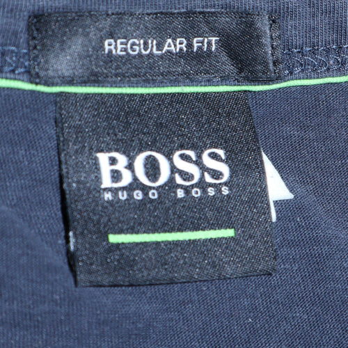 Hugo Boss Men's Blue Long Sleeve Regular Fit Cotton T-Shirt L