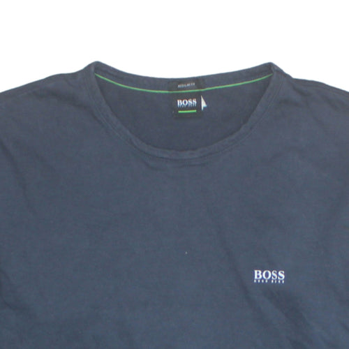 Hugo Boss Men's Blue Long Sleeve Regular Fit Cotton T-Shirt L
