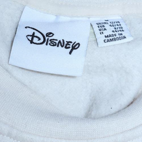 Disney Primark Women White Mickey Mouse Graphic Pullover Sweatshirt M 12/14