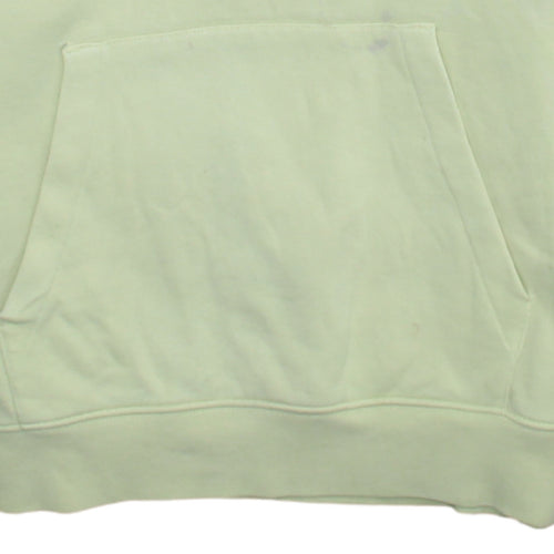 Champion Women's Yellow Pullover Hoodie Small Cotton Logo Jumper