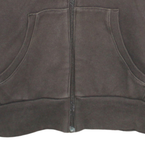 Nike Women Brown Full Zip Hoodie M Fleece Lined Casual Sweatshirt