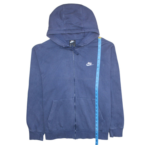 Nike Men's Blue Full Zip Hoodie XL Cotton Blend Sportswear