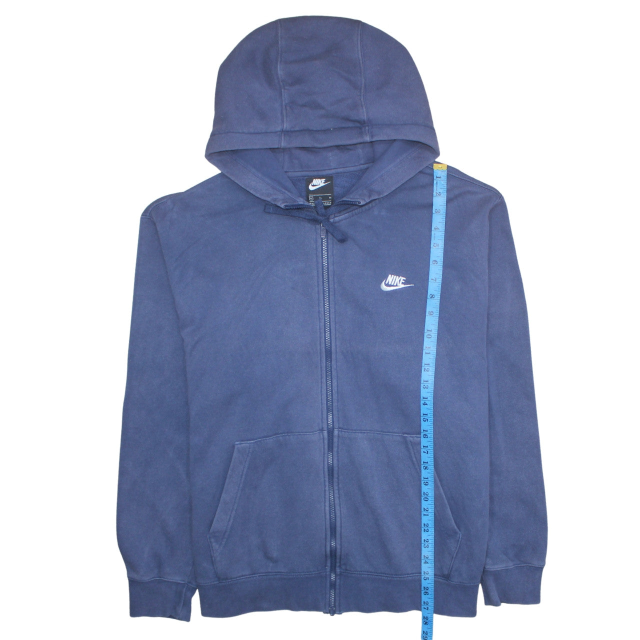 Nike Men's Blue Full Zip Hoodie XL Cotton Blend Sportswear