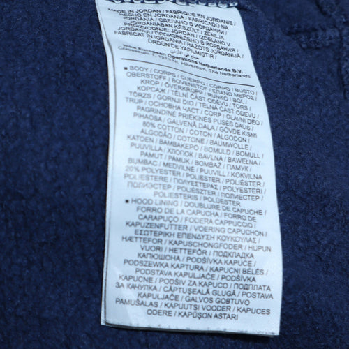 Nike Men's Blue Full Zip Hoodie XL Cotton Blend Sportswear