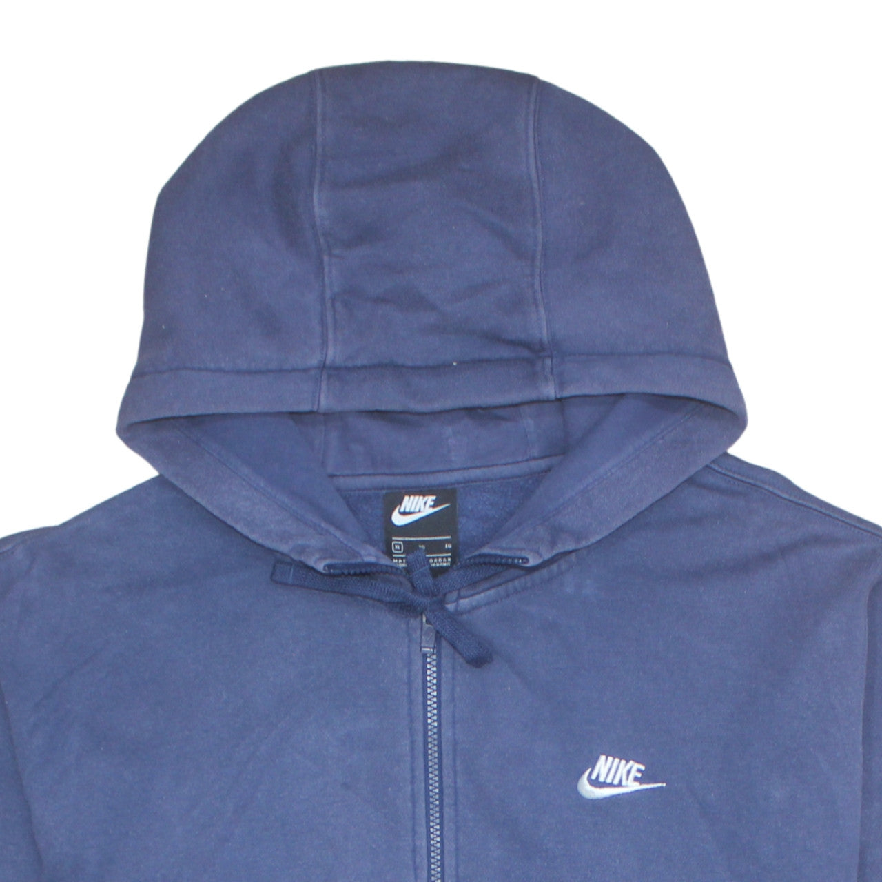 Nike Men's Blue Full Zip Hoodie XL Cotton Blend Sportswear