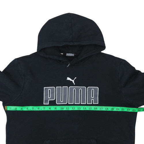 Puma Men's Black Pullover Hoodie Large Logo Sweatshirt