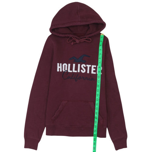 Hollister Womens Burgundy Pullover Hoodie XS Cotton Blend