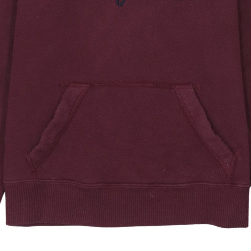 Hollister Womens Burgundy Pullover Hoodie XS Cotton Blend