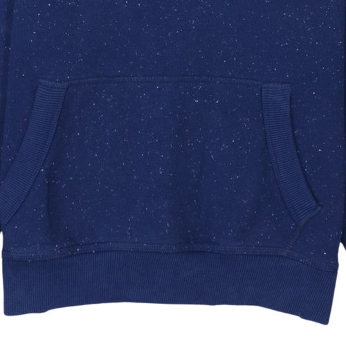 Superdry Womens Navy Pullover Hoodie Size M Graphic Print Cotton Blend