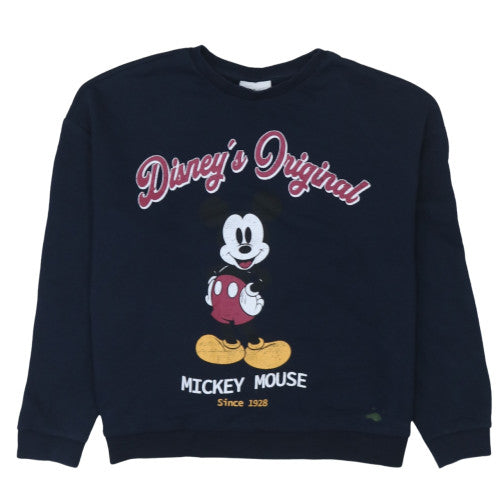 Disney C&A Women's Navy Mickey Mouse Pullover Sweatshirt L