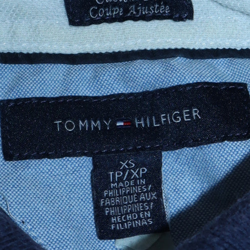 Tommy Hilfiger Men's Green & Navy Colourblock Polo Shirt XS