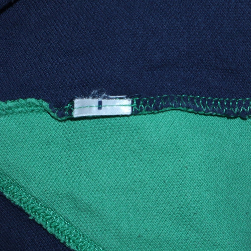 Tommy Hilfiger Men's Green & Navy Colourblock Polo Shirt XS