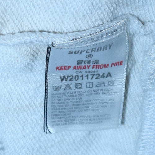 Superdry Womens Grey Pullover Hoodie Size M Cotton Blend Casual