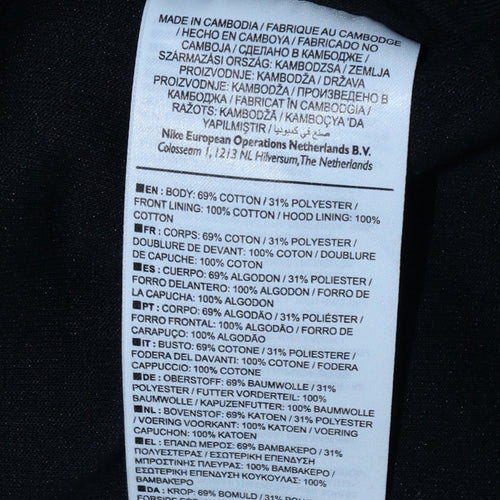 Nike Women's Black Pullover Hoodie Small Cotton Blend Sportswear