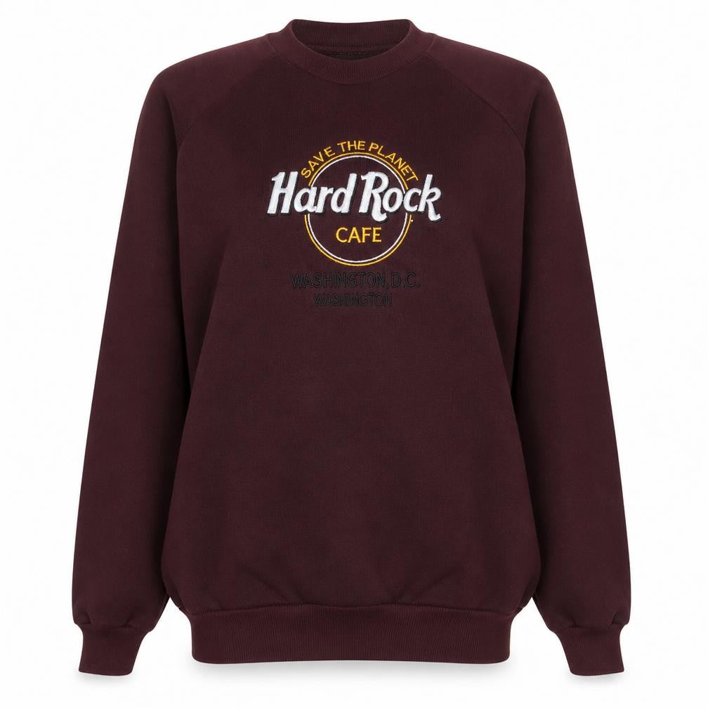 Jerzees Women’s Burgundy Hard Rock Cafe Nassau Pullover Sweatshirt XL