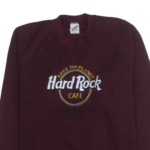Jerzees Women’s Burgundy Hard Rock Cafe Nassau Pullover Sweatshirt XL