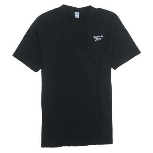 Reebok Men's Black Short Sleeve Crew Neck Cotton Sports T-Shirt M