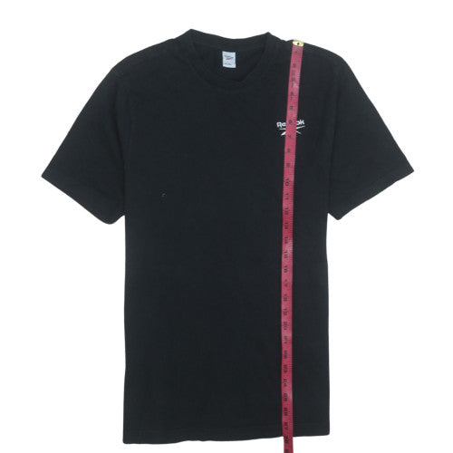Reebok Men's Black Short Sleeve Crew Neck Cotton Sports T-Shirt M