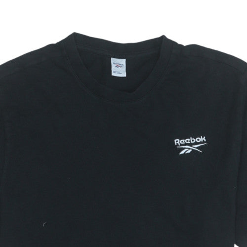 Reebok Men's Black Short Sleeve Crew Neck Cotton Sports T-Shirt M