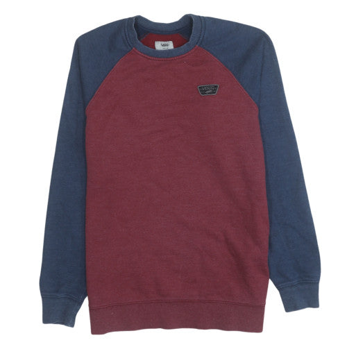 Vans Men's Burgundy & Navy Crew Neck Sweatshirt Medium