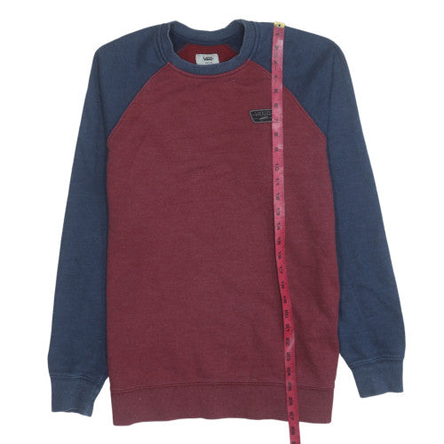 Vans Men's Burgundy & Navy Crew Neck Sweatshirt Medium