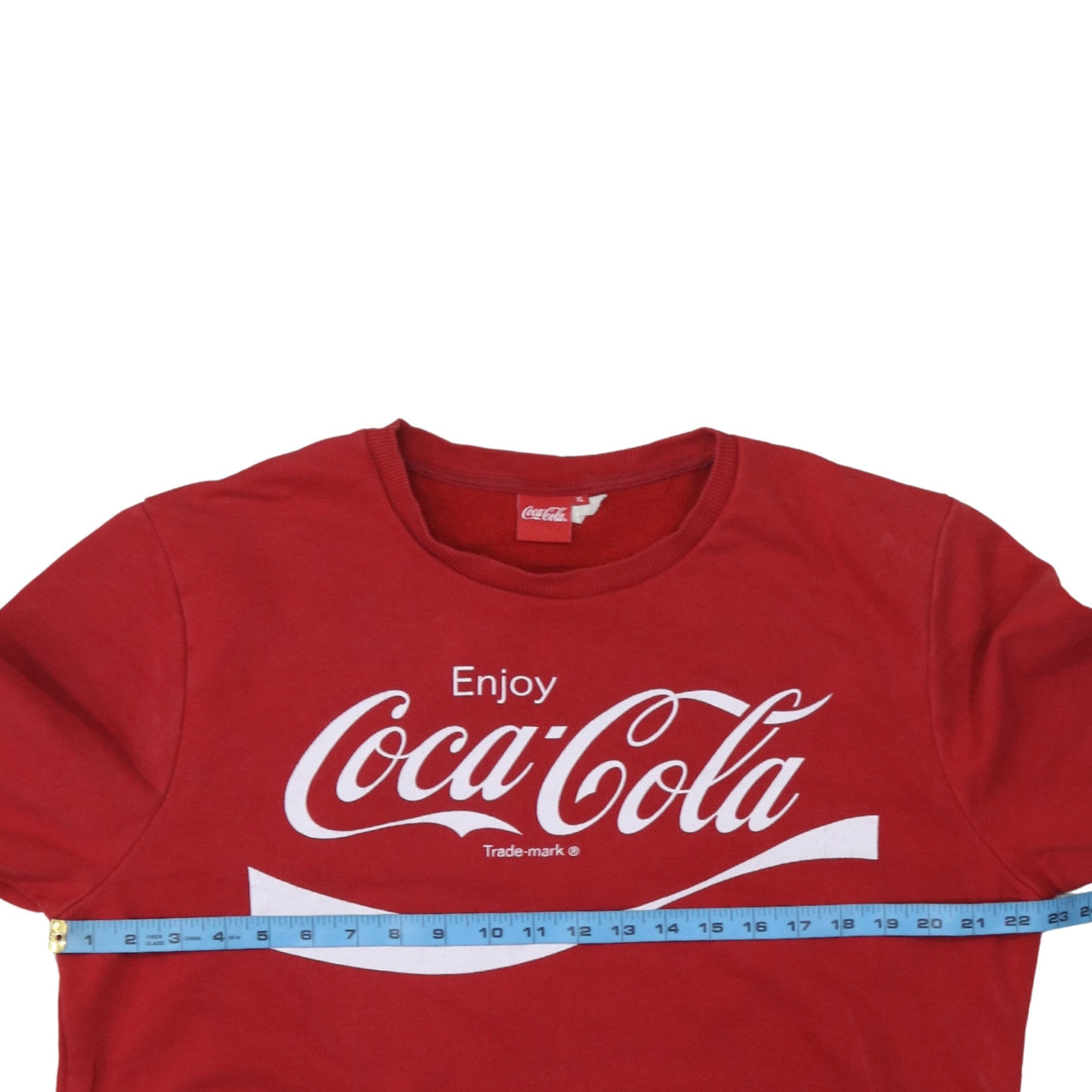 Coca-Cola Women Red XL Pullover Sweatshirt Crew Neck Long Sleeve