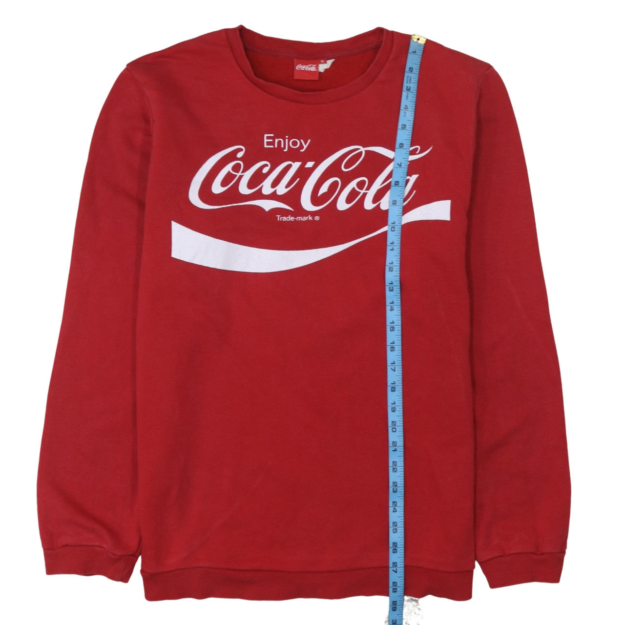 Coca-Cola Women Red XL Pullover Sweatshirt Crew Neck Long Sleeve