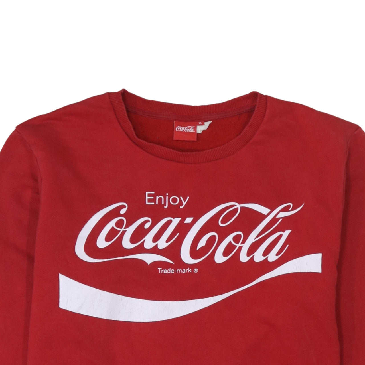 Coca-Cola Women Red XL Pullover Sweatshirt Crew Neck Long Sleeve