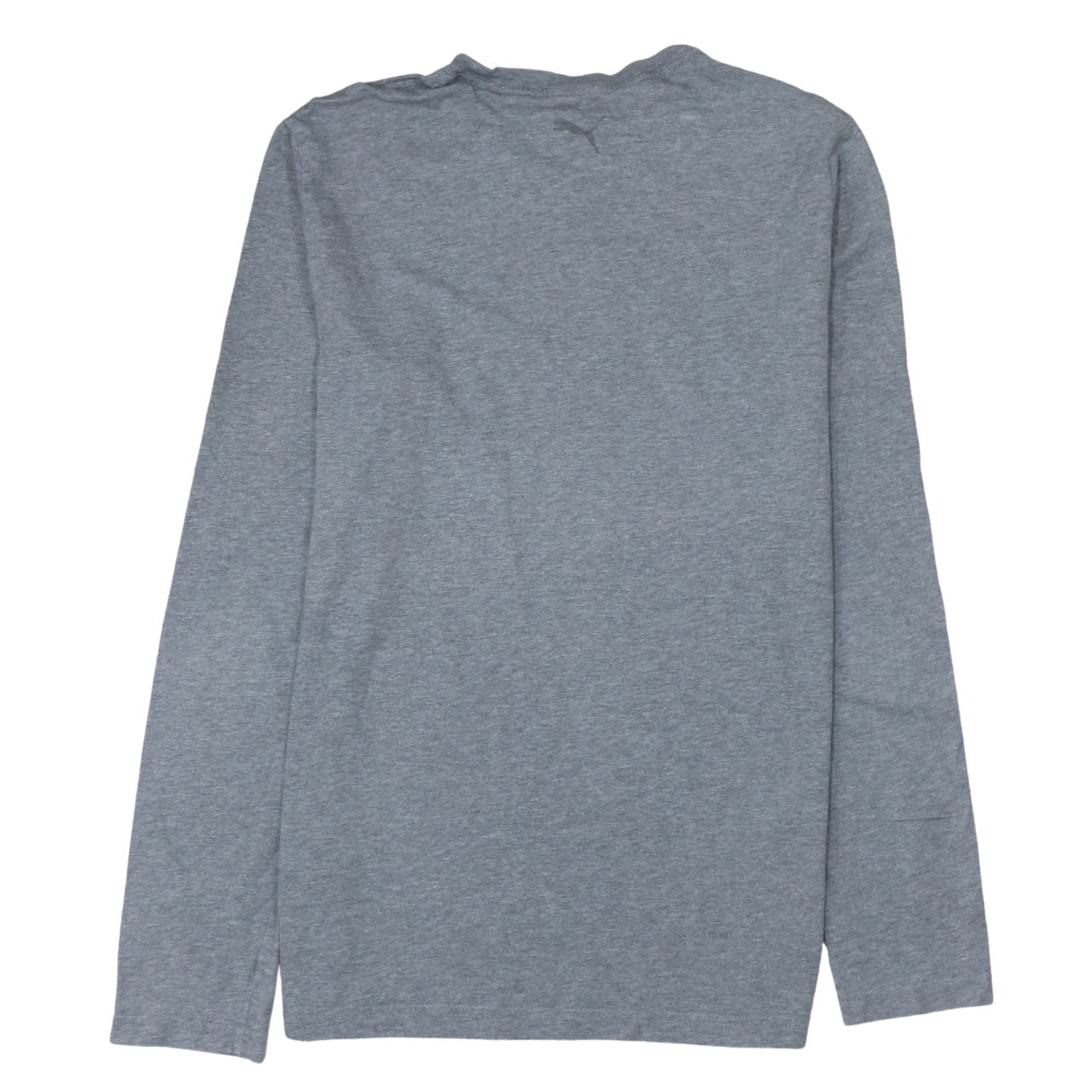 Puma Men Grey Long Sleeve Crew Neck Cotton T-Shirt M