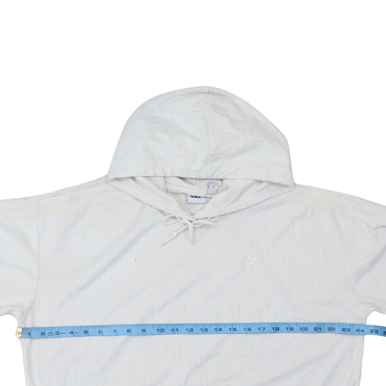 Adidas Women's Ivory Pullover Hoodie Size 14 Cotton Blend