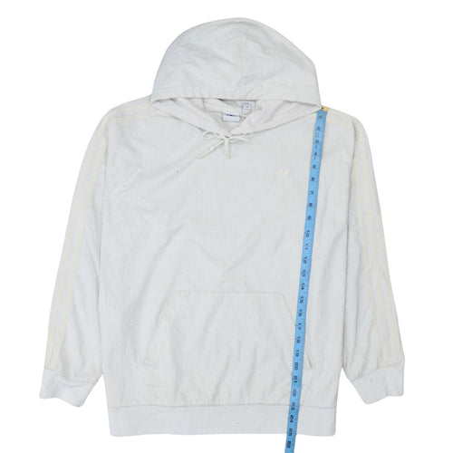Adidas Women's Ivory Pullover Hoodie Size 14 Cotton Blend