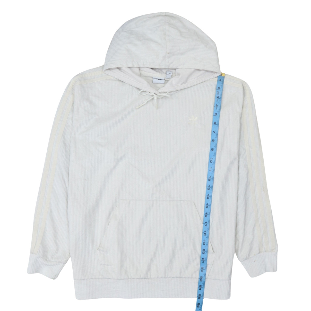 Adidas Women's Ivory Pullover Hoodie Size 14 Cotton Blend