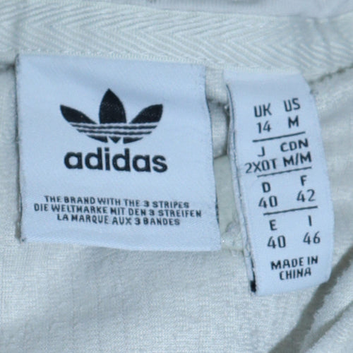 Adidas Women's Ivory Pullover Hoodie Size 14 Cotton Blend