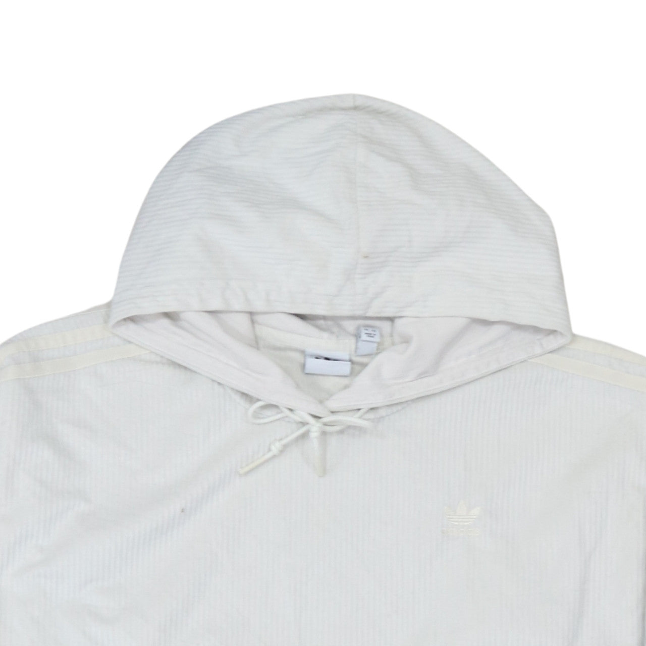 Adidas Women's Ivory Pullover Hoodie Size 14 Cotton Blend