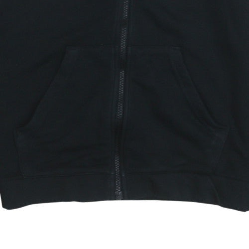 Reebok Womens Black & White Full Zip Hoodie Size S Casual Sportswear
