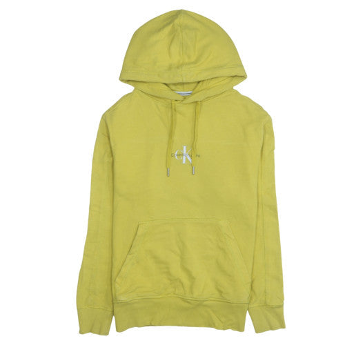 Calvin Klein Jeans Men's Yellow Pullover Hoodie Size S