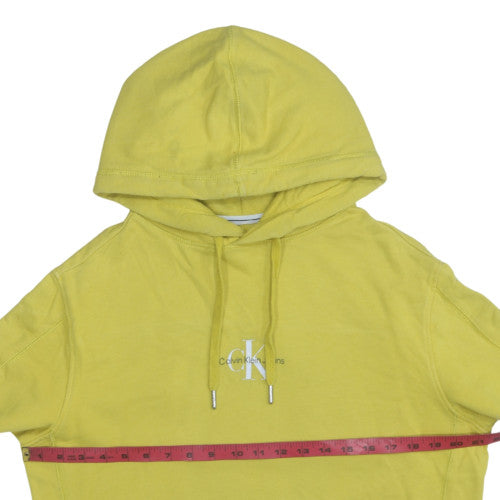 Calvin Klein Jeans Men's Yellow Pullover Hoodie Size S