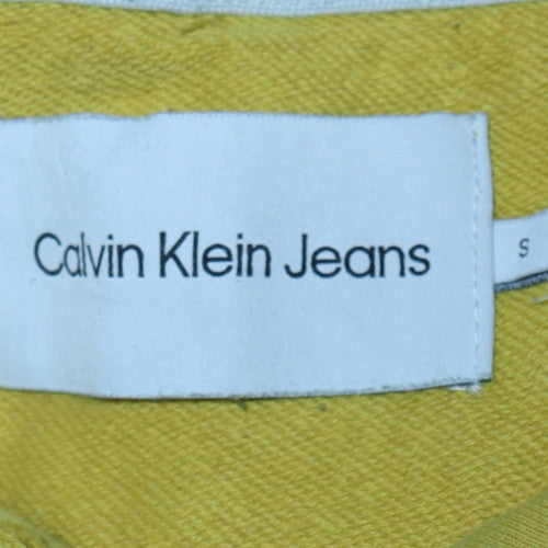 Calvin Klein Jeans Men's Yellow Pullover Hoodie Size S