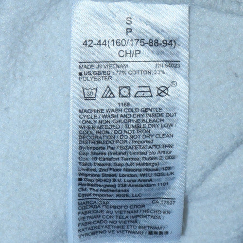 GAP Women Ivory Oversized Crew Neck Sweatshirt Size S Classic Logo